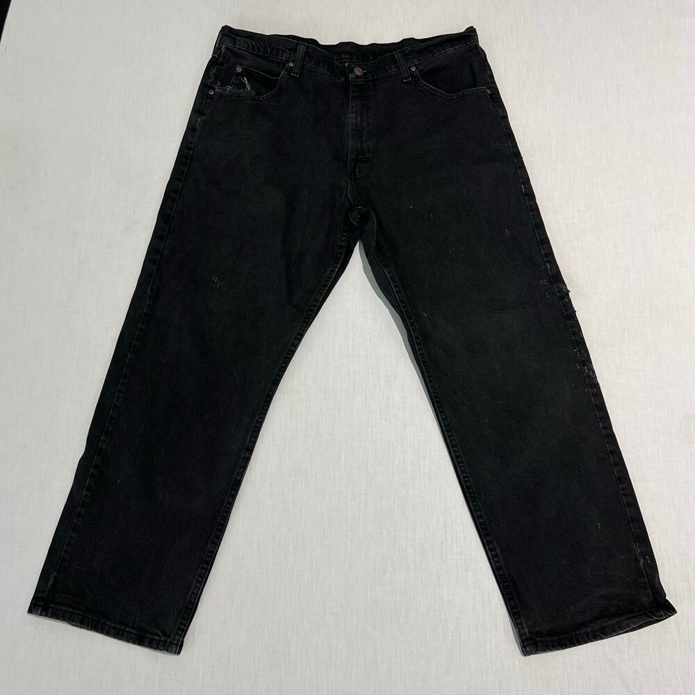 Wrangler Relaxed Fit Jeans Coal Black Sz 36x29